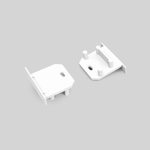 FL-PROF-PRE-END-DEEP10 G2 SQ with hole-ABS-WH
